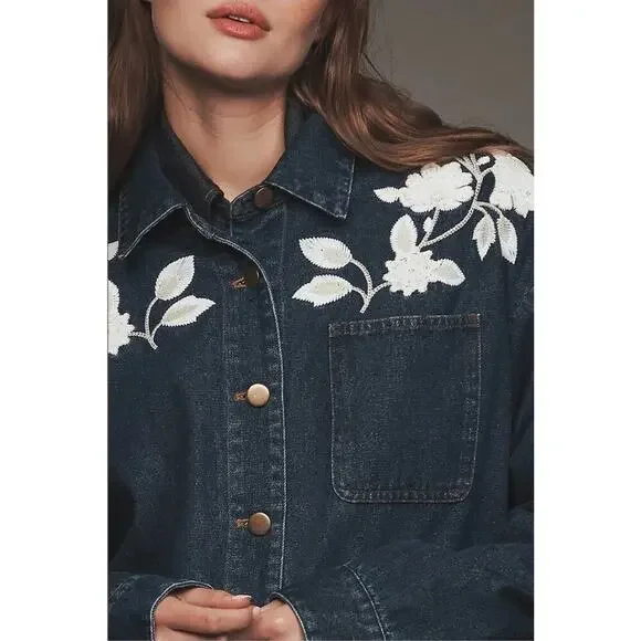 NWT Dolan Left Coast Embroidered Flowers Jacket - Picture 3 of 6